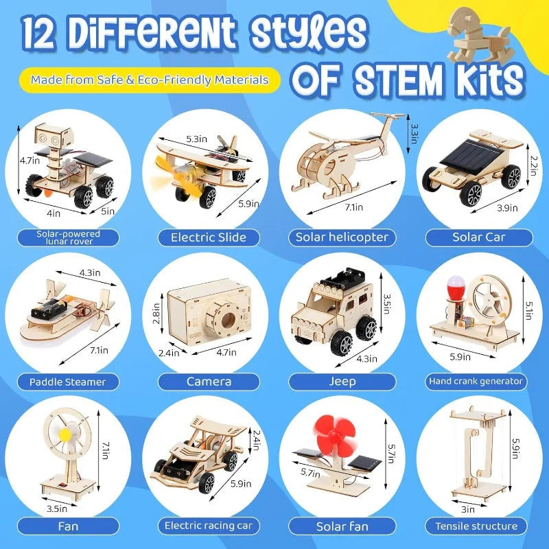 12-in-1 Stem Solar & Electric DIY Kits